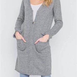 M Rena Zip Up Sweater Cardigan